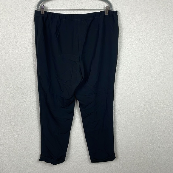 Marina Rinaldi Cady Trousers Black Career Office Pants Stretch Waist Plus Sz 16 - Picture 6 of 12